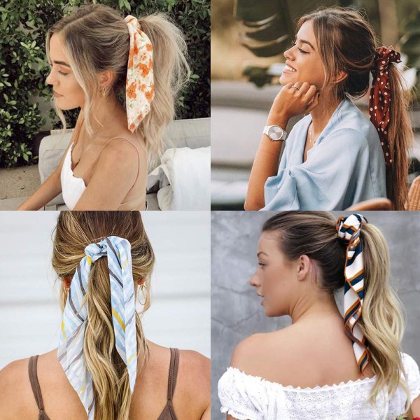 Hius Scrunchies Scrunchie-siteet 2 in 1 Vintage-asusteet