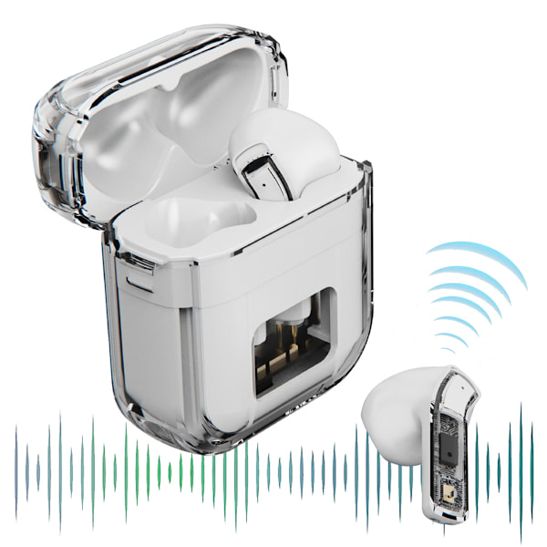 Trådløse ørepropper, Bluetooth 5.0 hodetelefoner, støydempende krystallklar lyd, in-ear stereo øretelefoner