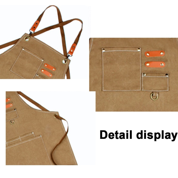 Split Apron med justerbare stropper, kokkeforkle - kryssryggforkle