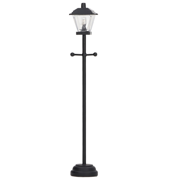 1/12 Skala Dukkehus Gatebelysning LED Miniatyr Dukkehus Gate Lampe for Dekorasjon Svart