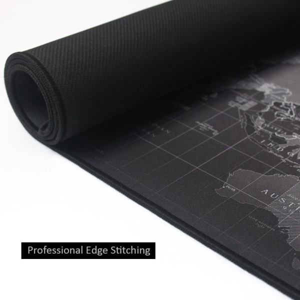 Mouse Mat Non-Slip Mousepad Rubber Base and Stitched Edges for Game Players, Office, Study, Aurora Light Pattern
