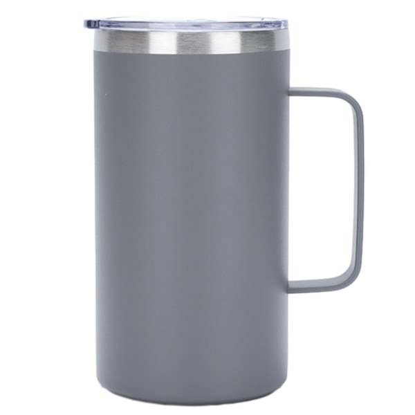 20 oz insulated coffee cup with lid-stainless steel camping cup flat glass-double vacuum durable coated mug