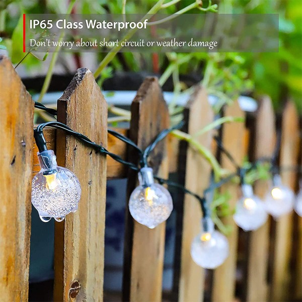 Solar krystallkule lysstreng for hage gårdsplass familie hol