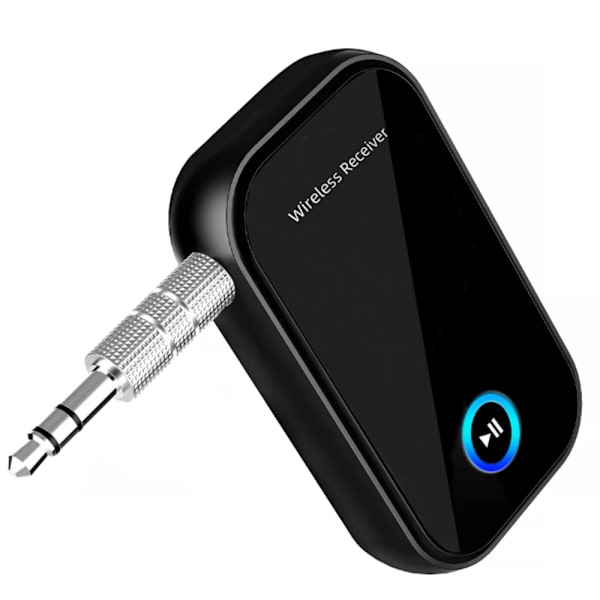 Cocoda Bluetooth Adapter Car, Mini Aux Bluetooth 5.0 Adapter med håndfri opkald, Dobbelt forbindelse, 16H spilletid, Bluetooth-modtager til bil, Hjem