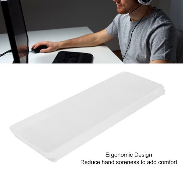 Tangentbordshandstödsdyna i Akryl för Gaming, Ergonomiskt Handledsstöd för Mekaniska Tangentbord, 61 Tangenter, L300mm
