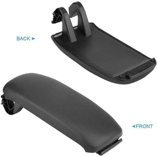 Rnemitery – Bilarmstøtte til Audi A3 8P 2003-2012 Midterkonsol – Sort PU-læder – Erstatningsclips – Nem installation