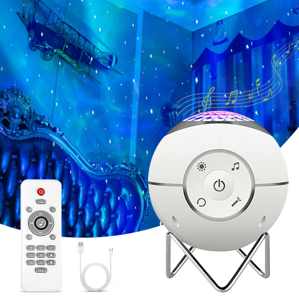 Natlys Smart WiFi-projektor, stjernelysprojektor med Blu