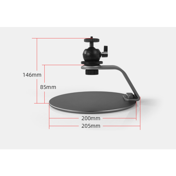 Flyttbar projektorstativ med 38 mm kulehode, vippejusterbar,