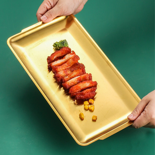 Rostfritt stål fat Rektangulär platta Hantverksdekoration