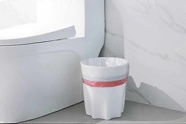 Sopsäckar med dragsko, starka sopsäckar, 30-pack för kök, badrum, sovrum, bil, kontor, papperskorgsfoder B
