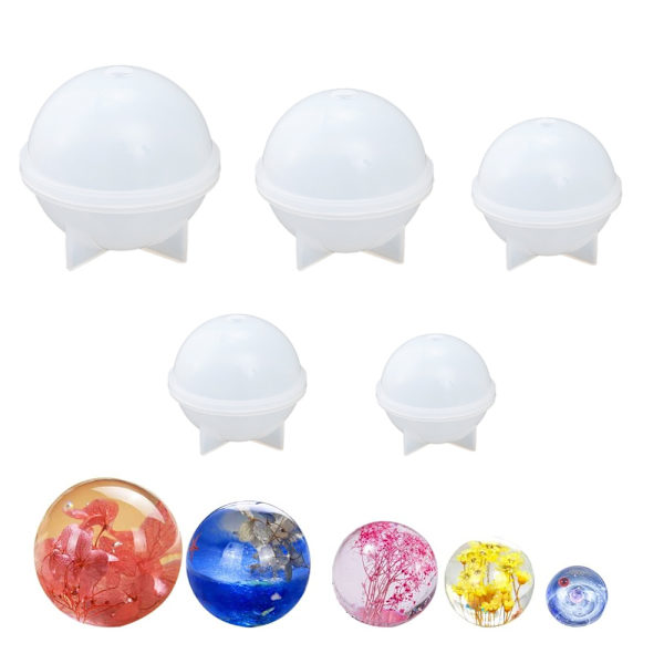 5 kpl Kuu Tähti Pallo Muoto Silikoni Muotti Hartsi Muotti Dia 2cm 3cm