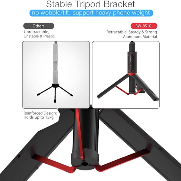 Selfie Stick Tripod Gimbal Stabilisator til Smartphone med
