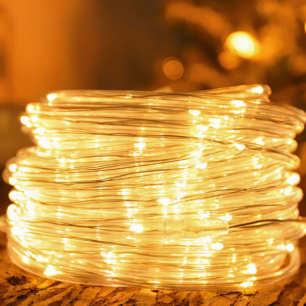 Rope Light 33ft 100 LED batteridriven Fairy Light med fjärrkontroll Warm White