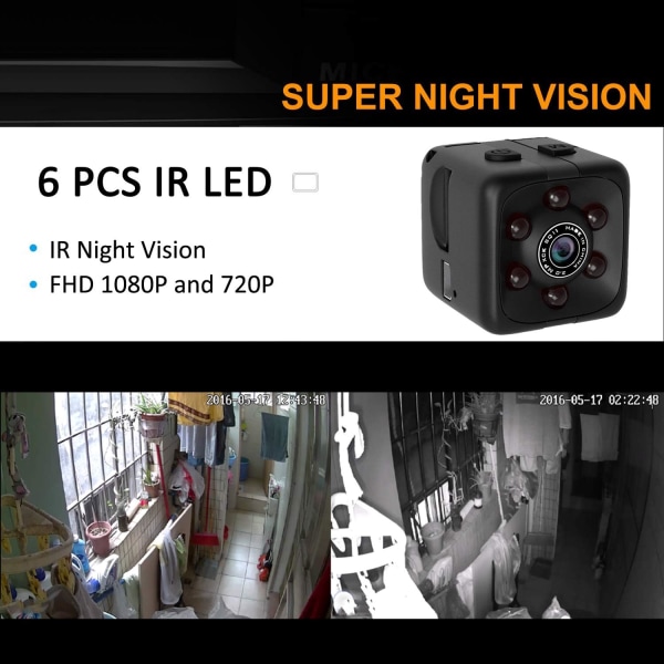Mini Piilotettu Spy Camera Kannettava Pieni 1080P langaton kamera