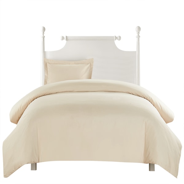 Blå Täcke Set Twin Queen King Tryckt Bomulls Sängkläder Set Mjukt enkelt (USA-twin Beige)