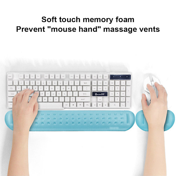 1 sæt Memory Foam Musetastatur Håndledsstøttepude