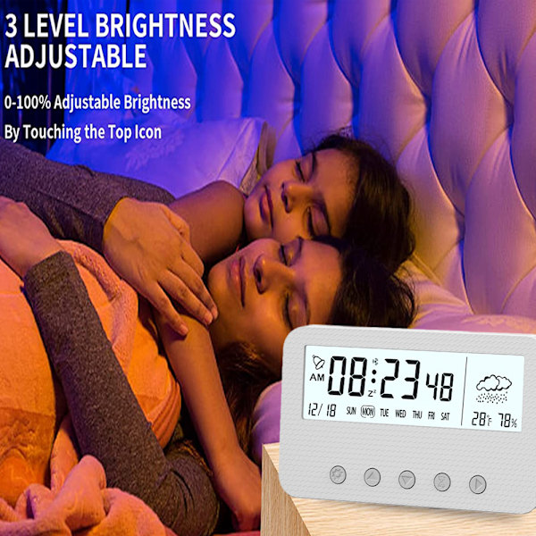 LED elektronisk väckarklocka enkel klocka student barn