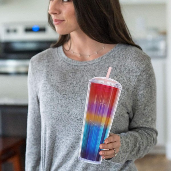 750 ml kupolformad kallvattenkopp, dryckeskopp, dubbelskiktad plast