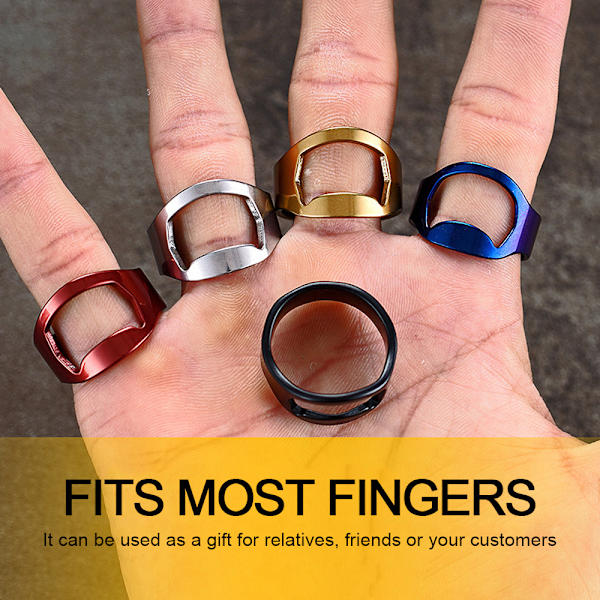 10 st Ring i rostfritt stål Ölflasköppnare Färgglad Finger