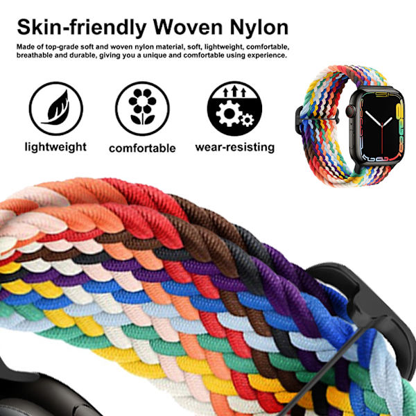 Rem til Apple iWatch 1234567 - Justerbar nylonrem