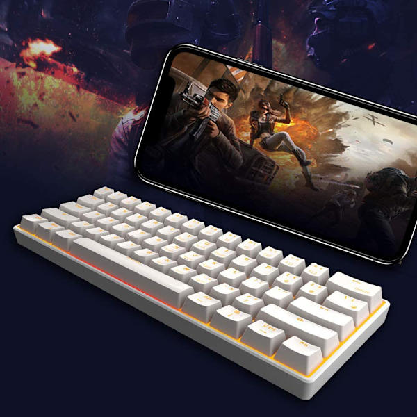 60% mekaaninen näppäimistö langaton mobiilipeli näppäimistö taustavalaistu langallinen LED mini kompakti näppäimistöt yhteensopiva Android PC kannettavan kanssa