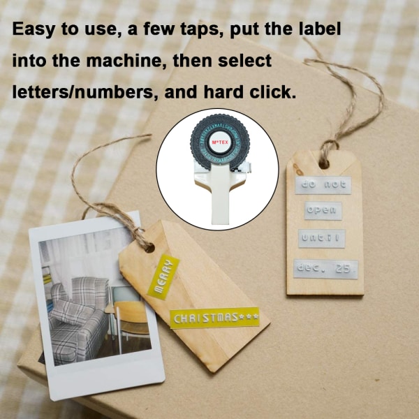 3D Mini Etikettskrivare Liten modell Etikettskrivare Manual Gör det själv Lette White