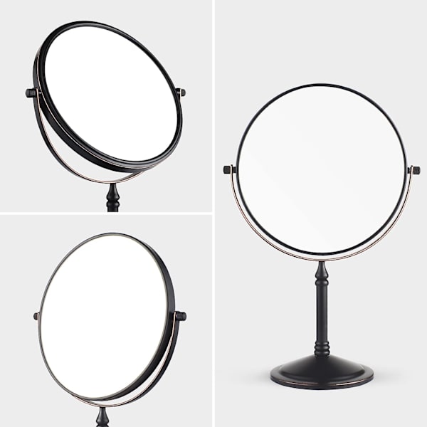 Fristående bordsmakeup spegel 8 tum dubbelsidig 1x 3 X