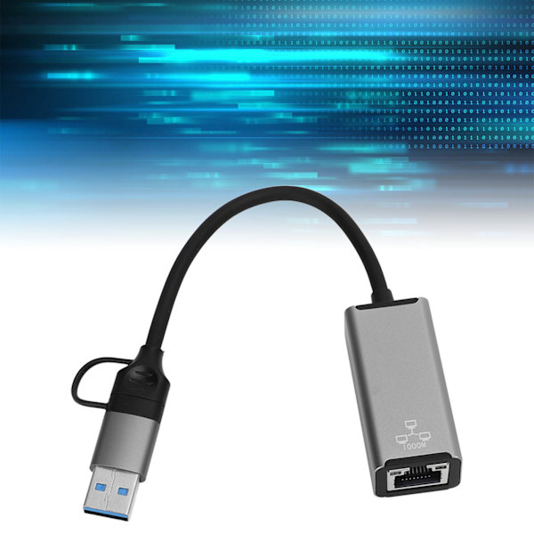 Gigabit Ethernet-adapter Professionell Stabil USB Nätverksadapter för Windows