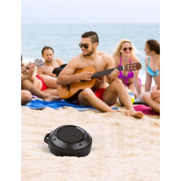 Vanntett Bluetooth-høyttaler for utendørs bruk, trådløs, bærbar, mini-dusj, reiseshøyttaler med subwoofer