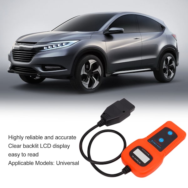 U480 Bil OBD2 Diagnostisk Skanner LCD-Skärm 10‑12V DC Universal Motor Kodläsare Verktyg