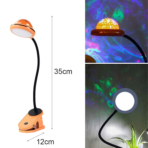 USB-ladattava LED-kiinnityslappu, jossa tähtiprojektio
