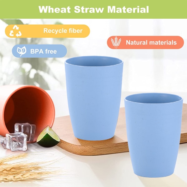 Wheat Straw Unbreakable Cup - Genanvendelige drikkeglas -
