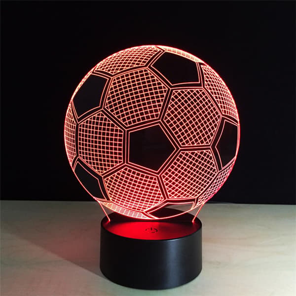 Fotboll 3D Akryl Luminous USB Stereo Luminous Lamp[TT]