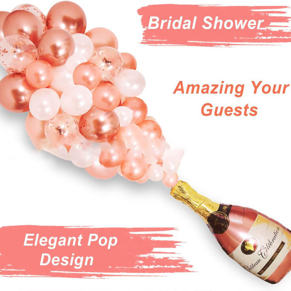 Champagneflaska Ballong Garland Arch Kit, för födelsedagsbröllop