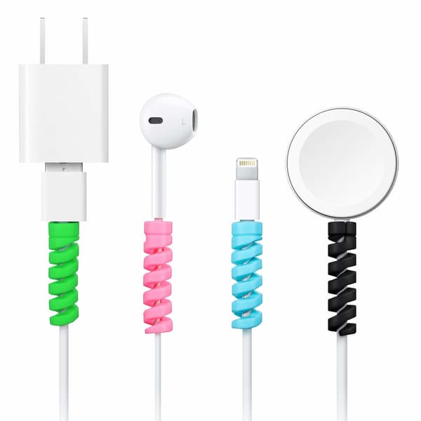 10-pack Spiral Cable Protectors - Charger Black