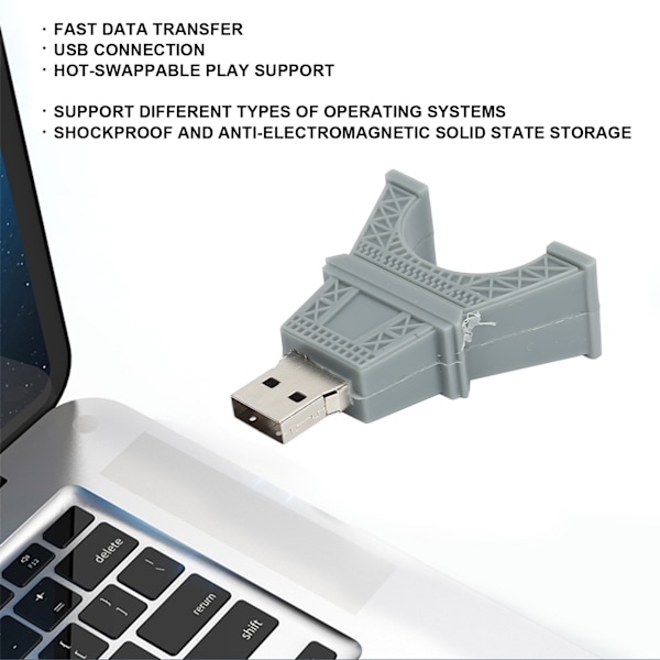 Unik Form USB-minne Silikon Portabel Dataöverföring USB-sticka för PC Laptop 16GB