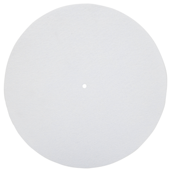 Pladespiller-Plademåtte 12\" Anti-vibration Audiofil Pude til Vinylpladespiller (Hvid)