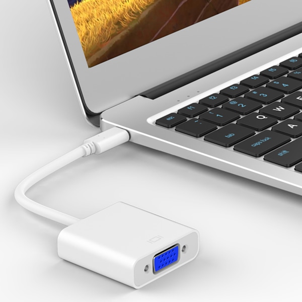 Multifunktionell USB C till VGA Adapter Typ C till VGA Adapter Konverterare