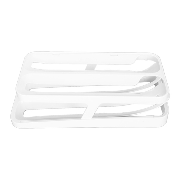 Kylskåpsäggställ Anto Rolling 2 Tier 2 Row Ägg Dispenser Lätt Tillgång Säkerhet Kylskåp Äggförvaringslåda Vit
