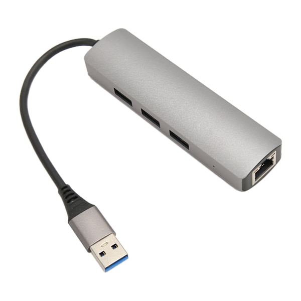 USB til RJ45 Hub 1Gbps 3 USB 3.0 Plug and Play Aluminium Alloy USB til Ethernet Adapter for Laptop Tablet Desktop