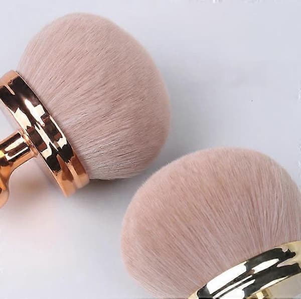 Makeupbørster, Makeupbørste Ansigt Blush Stor Hoved Pudderbørste Svamp BLACK