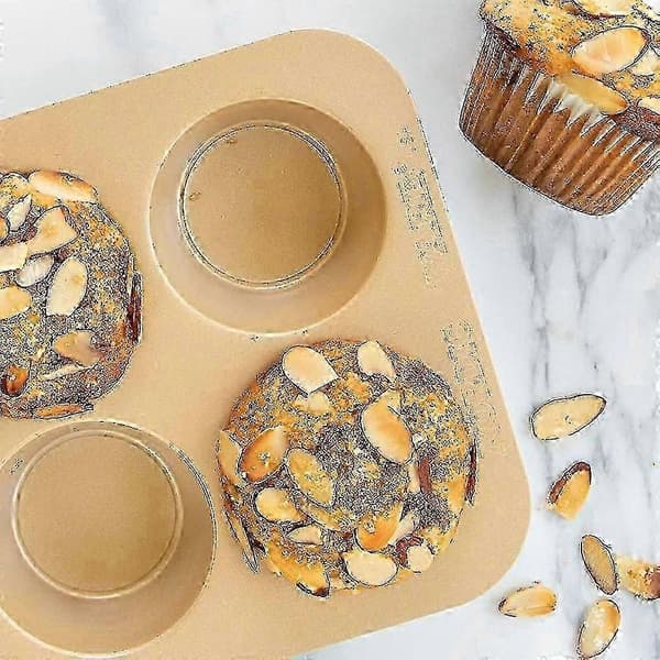 Muffinform - Non-stick Cupcake Bageplade - Cafe Bar Og Restaurant[TT] gold