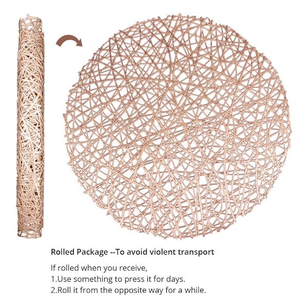 Pladser til middagsbordet Metallic Hollow Out Line Circle