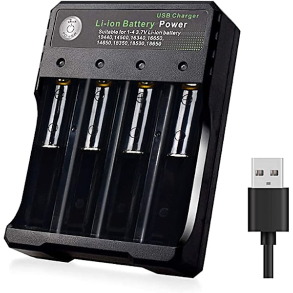 18650 Lithium-Ion 4 Slots Celleopladeradapter