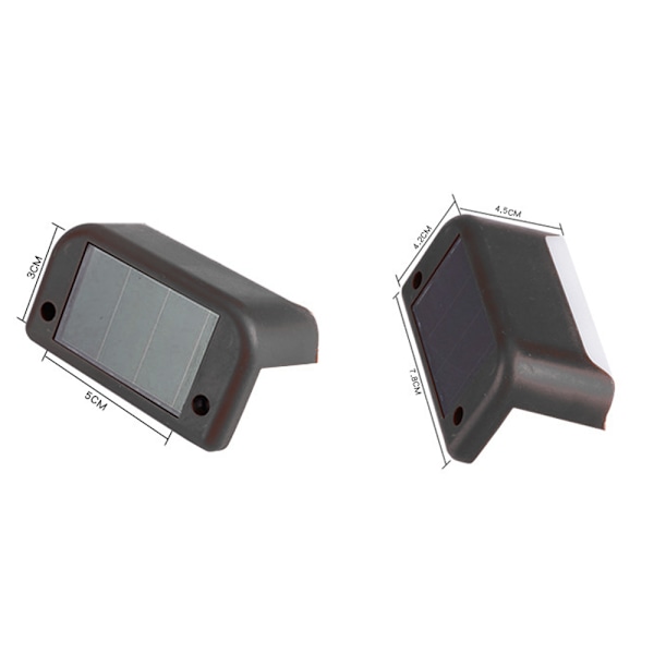 4 stk. solcelledæklys LED-trinlys til trapper, terrasser, haver