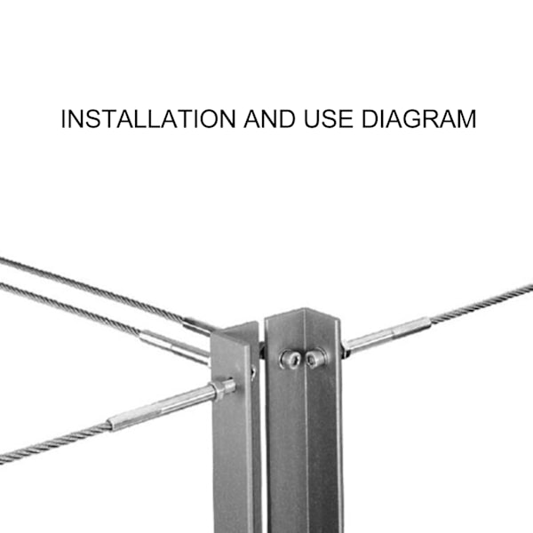 10 stk. Tråd-Swage Lag Skrue Rustfrit Stål Kabel Gelænder Hardware Swage Lag Skrue Sæt M5 2,5 mm/0,1 tommer