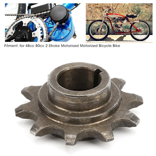Foran tannhjul 10T Jernlegering for 48cc 80cc 2-takts motorisert sykkel 415 kjede