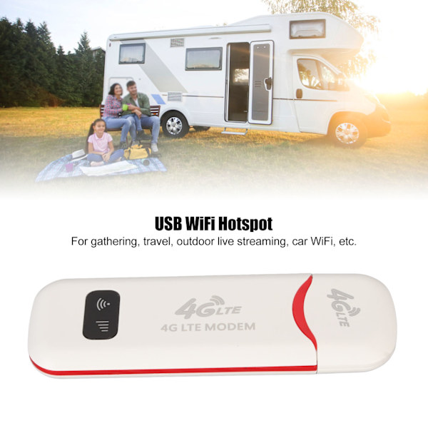 4G Mobiili WiFi SIM-korttipaikka 300Mbps Lukituksen avaus Taskukokoinen Hotspot-laite Langaton verkkoreititin Valkoinen