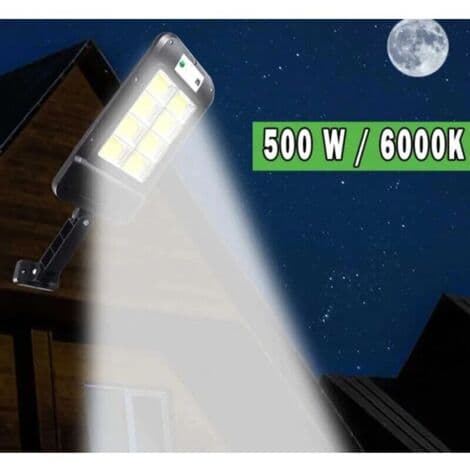 LED solcelle gatelys SOLAR LED LAMPE 500W / 6000K