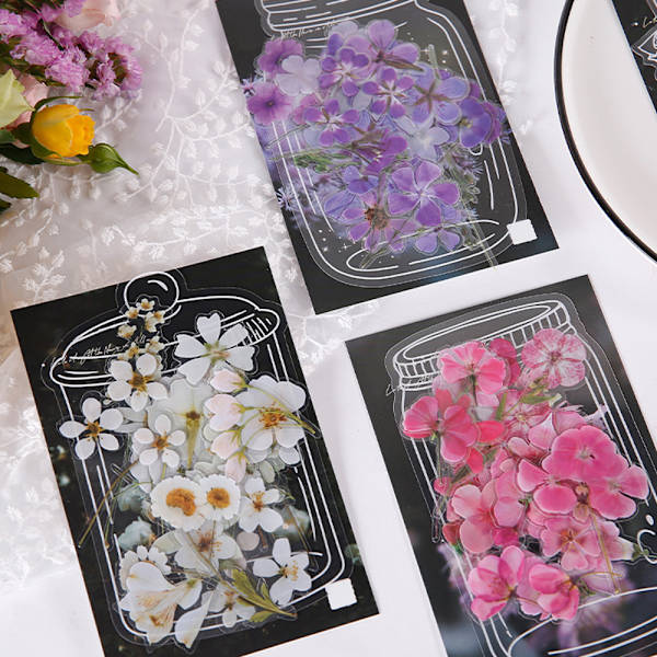 4 kpl kukkatarroja taidelehtiä varten Scrapbook DIY-koristeluun, N